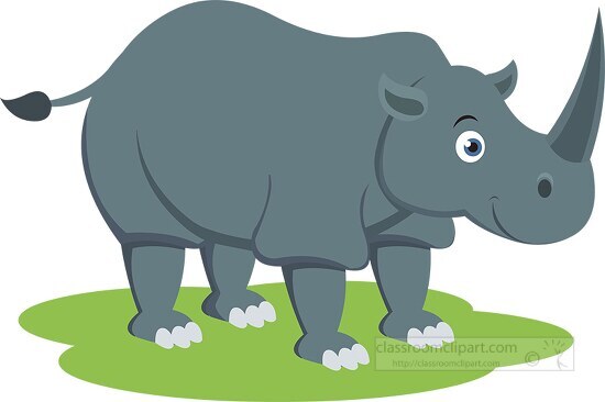 african gray rhinoceros clipart