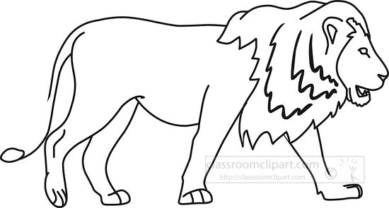 african lion clipart 04A outline
