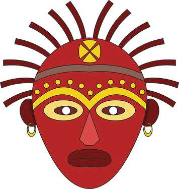 african mask africa clipart