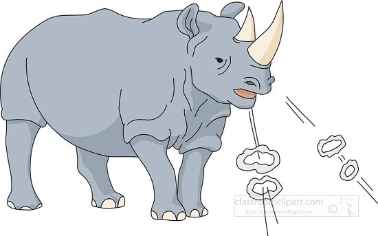 african rhinoceros clipart