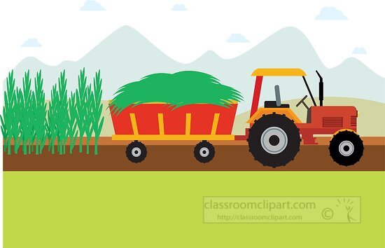 agriculture crop tractor clipart