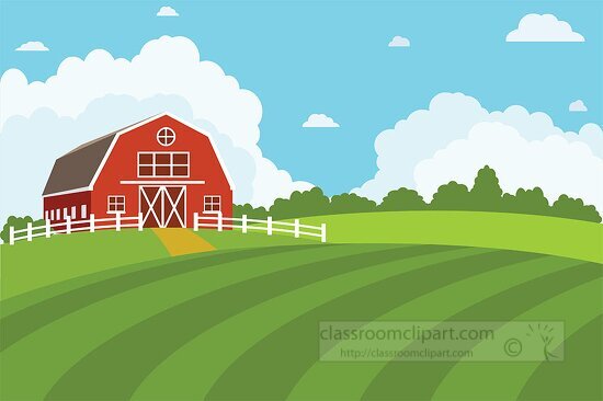 agriculture farm crops growing blue sky clipart