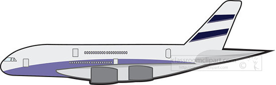 airbus 380 commercial aircraft clipart 71533