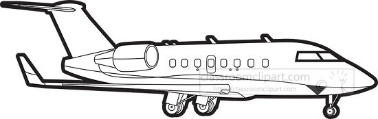 aircraft bombardier cl 604 black outline