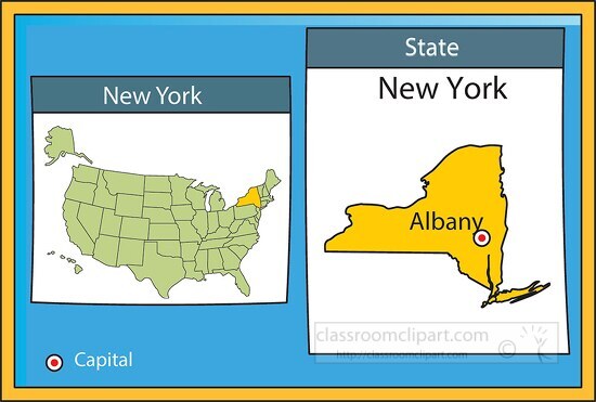 albany new york state us map with capital 2