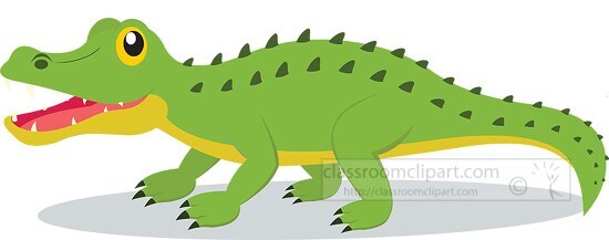 alligator standing on all fours clipart