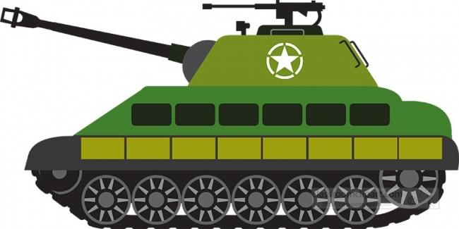 Transportation Gray Clipart-american battle tank military gray color