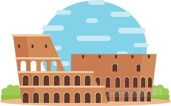 amphitheater colosseum italy clipart
