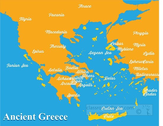 ancient greek map clipart