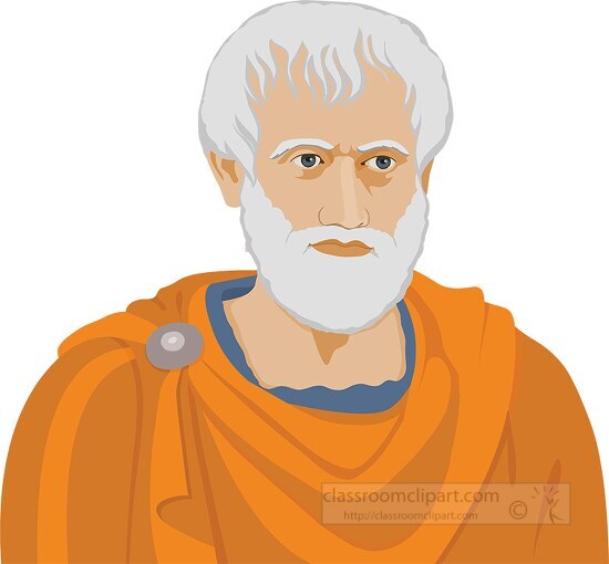 ancient greek philosopher scientist aristotle clipart