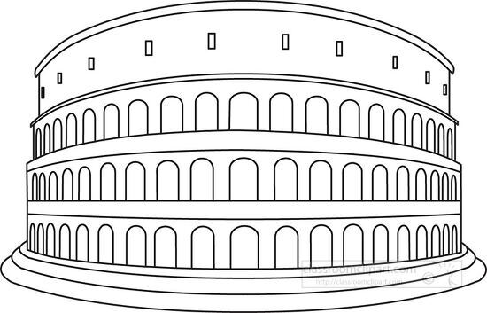 ancient rome coliseum outline
