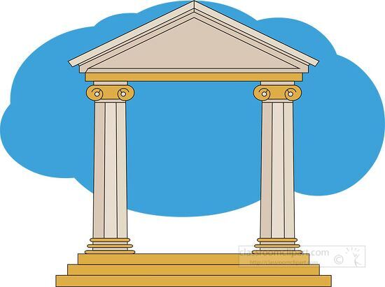 roman temple clipart