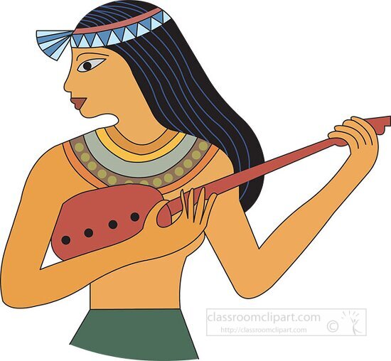 ancient-egyptian-woman-playing-musical-instrument-clipart.eps