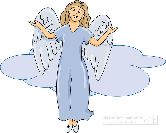 Angel with Raised Arm Clipart
