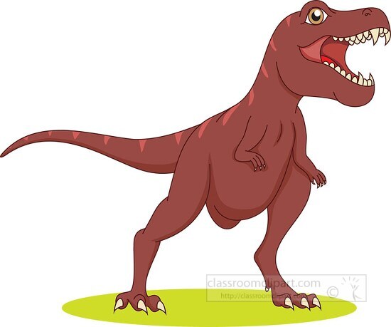 angry dinosaur showing teeth clipart