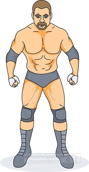 angry looking wwe wrestler clipart