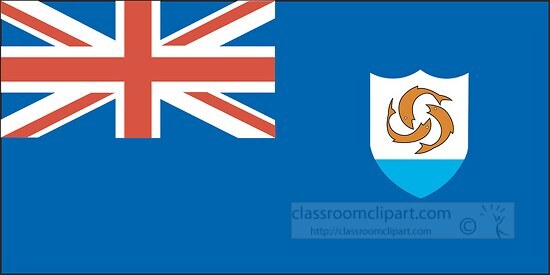 anguilla flag flat design clipart