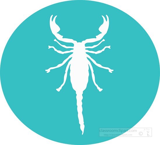 animal scorpion round icon clipart