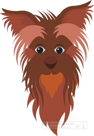 animal yorkshire terrier face clipart