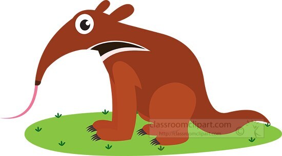anteater brown color clipart