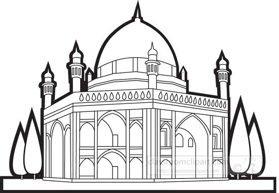 architecture afghanistan black outline