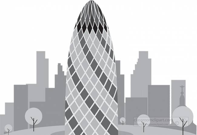 architecture gherkin building in london england gray color
