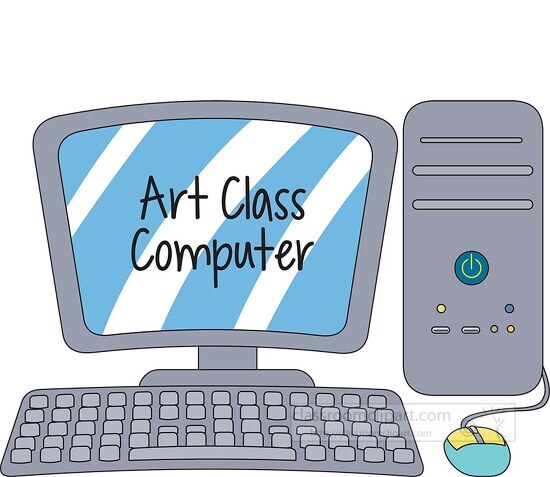 art class desktop computer clipart