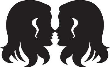 astrology sign gemini silhouette clipart 6227