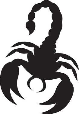 astrology sign scorpio silhouette clipart 6227