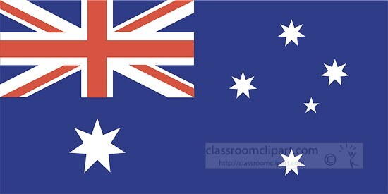 australia flag flat design clipart