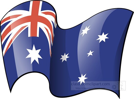 australia wavy country flag clipart