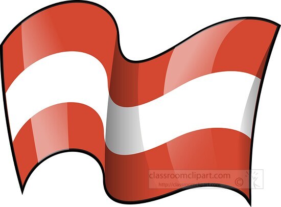 austria wavy country flag clipart