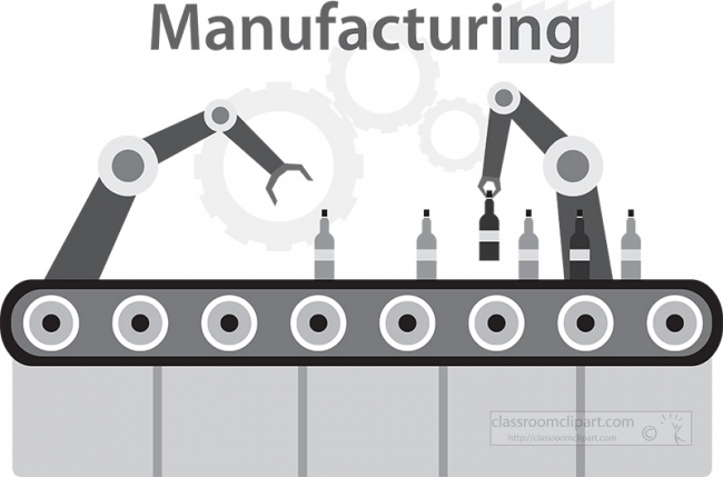 automated manufacturing industry factory line gray color