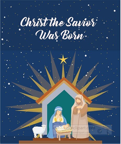 baby jesus christmas nativity scene christ savior born clipart