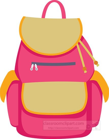 bag pack for girls back to school clipart