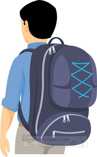 bagpack for travel clipart