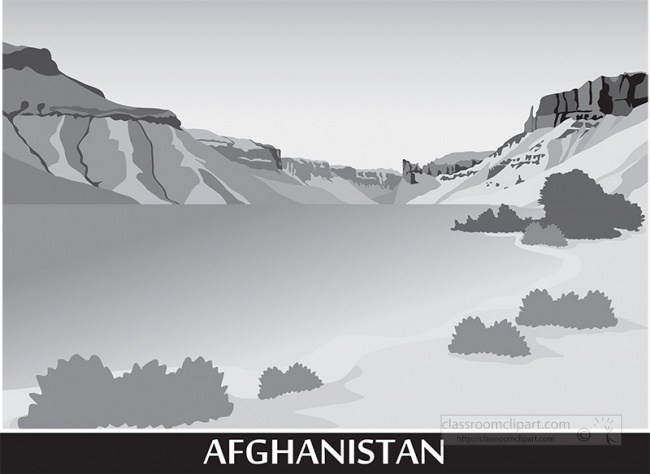 band e amir national park afghanistan gray clipart