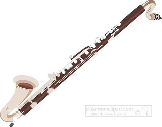 bass clarinet white background clipart