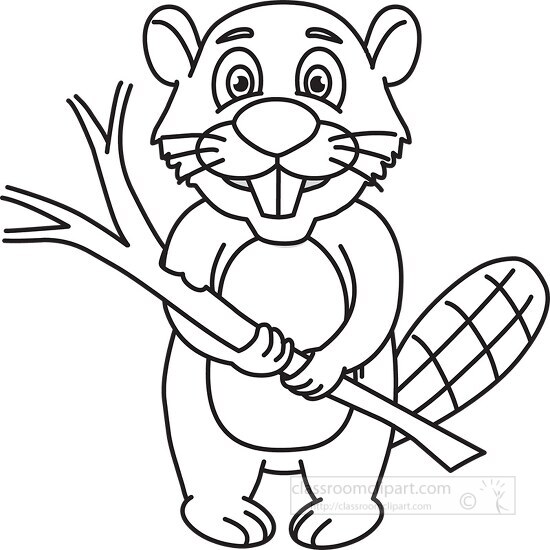 beaver drawing outline