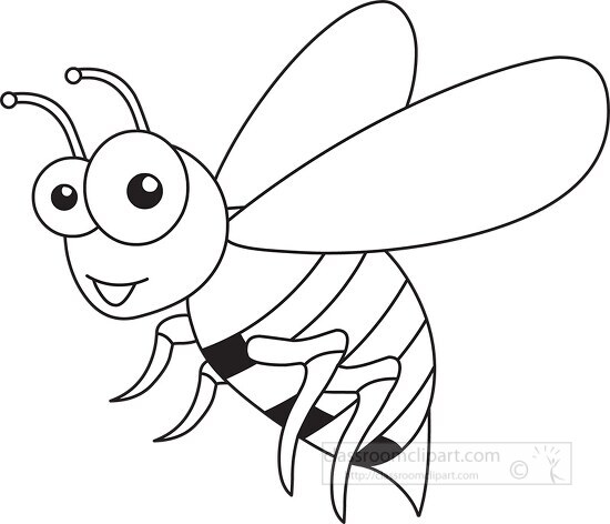 bee clip art outline