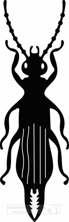 beetle insect silhouette clipart 11