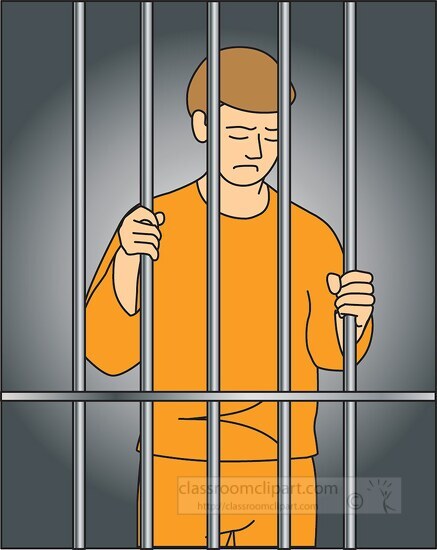 behind prison bars