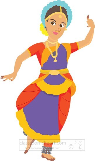bharatanatyam indian classical dance clipart