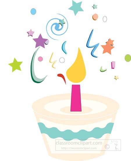 birthday celebration cake with candle