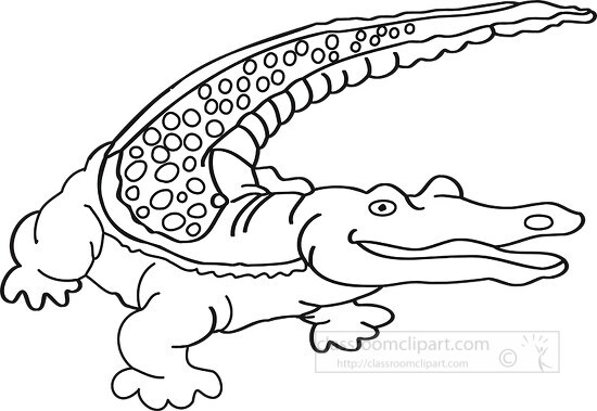 alligator drawing outline