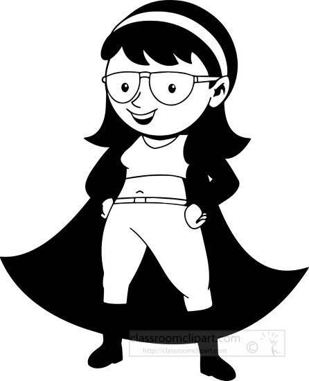 superhero cartoon black and white girl