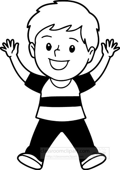 children playing clipart black and white