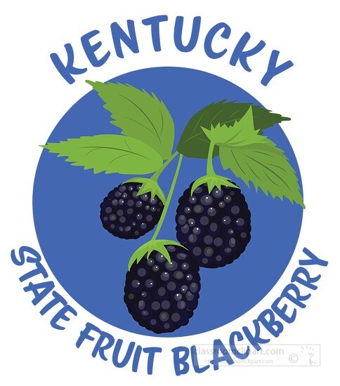 blackberry state fruit kentucky clipart