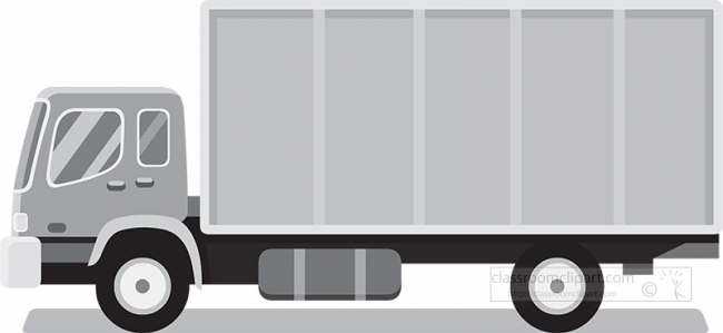 blue conainer truck transportation gray clipart