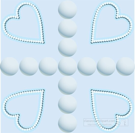 blue heart pattern 104